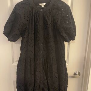 Terra & Sky Black Eyelet Dress